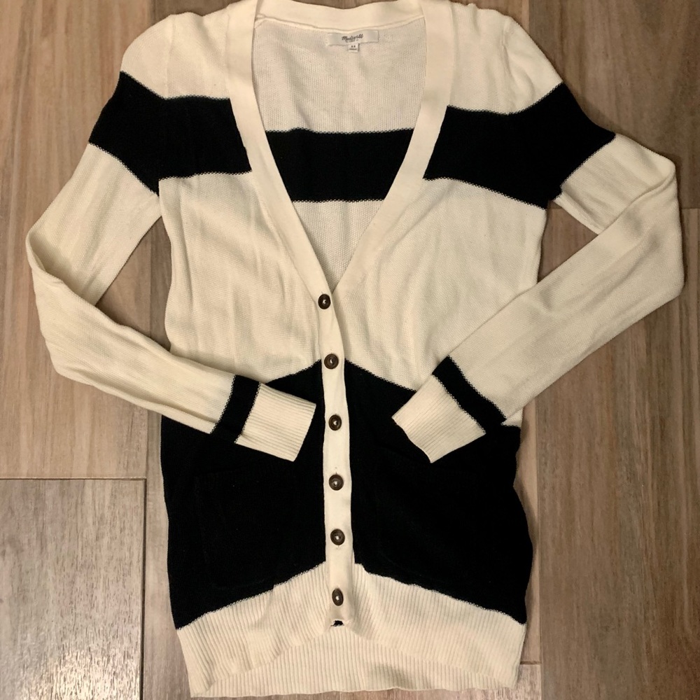 Madewell Inlet Colorblock Button Front Cardigan S… - image 3